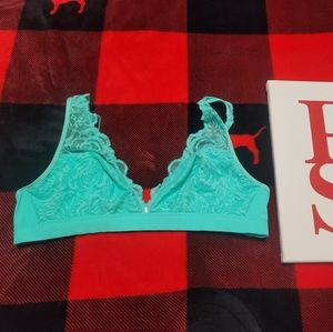 PINK Victoria's Secret Lace Bralette in Aqua